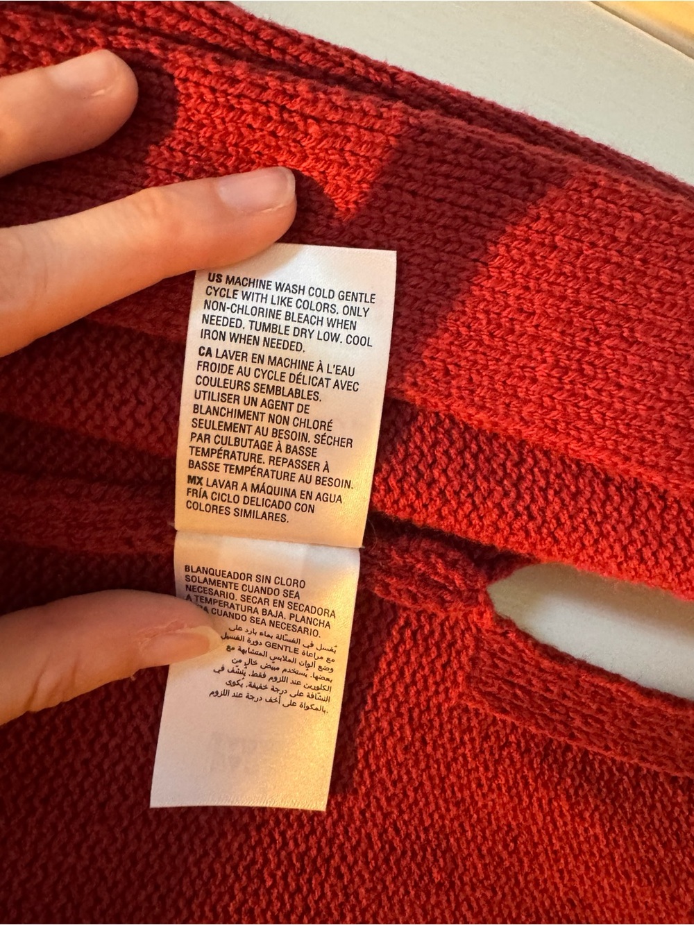 Style & Co. Open-Front Colorblock Cardigan - Burgundy/Pink - Picture 5 of 8